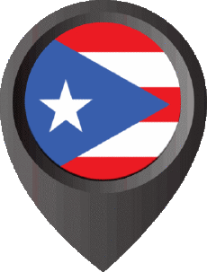 Drapeaux Amériques Puerto Rico Epingle de Localisation 