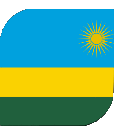 Drapeaux Afrique Rwanda Carré 