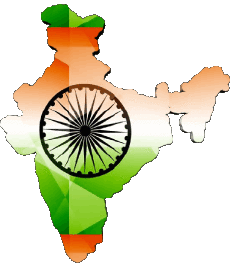 Banderas Asia India Mapa 