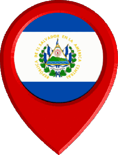 Flags America Salvador Location Pin 
