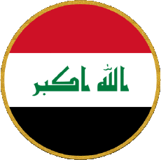 Drapeaux Asie Iraq Rond 