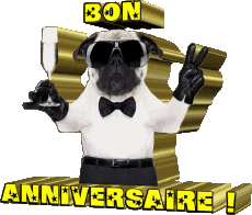 Mensajes Francés Bon Anniversaire Animaux 001 
