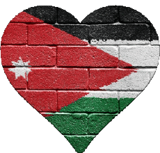 Banderas Asia Jordania Corazón 