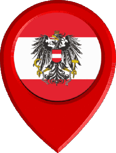 Bandiere Europa Austria Perno di posizione 