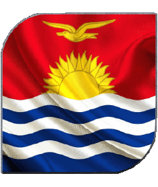 Bandiere Oceania Kiribati Quadrato 