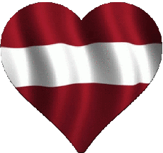 Drapeaux Europe Lettonie Coeur 