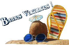 Mensajes Francés Bonnes Vacances Fondo transparente 14 