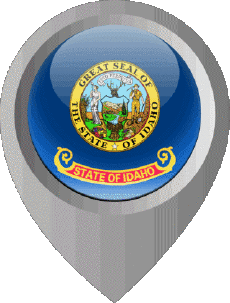 Bandiere America U.S.A - Stati Idaho Perno di posizione 