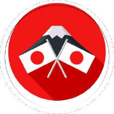 Drapeaux Asie Japon Rond 