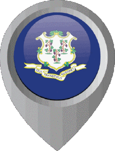 Fahnen Amerika U.S.A - States Connecticut Standort-Pin 