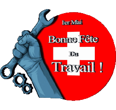 Messagi Francese 1er Mai Bonne Fête du Travail - Suisse 