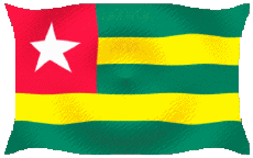 Fahnen Afrika Togo Welligkeit 