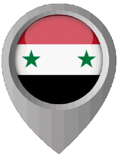 Banderas Asia Siria Marcador de ubicación 