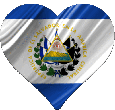 Flags America Salvador Heart 