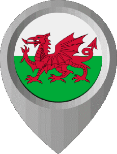 Fahnen Europa Wales Standort-Pin 