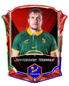 Sportivo Rugby - Giocatori Sud Africa Squadra 2025 Jan-Hendrik Wessels 