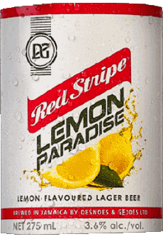 Lemon paradise-Getränke Bier Jamaika Red Stripe Lemon paradise