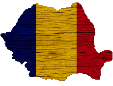 Flags Europe Romania Map 