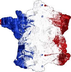 Flags France National Map 