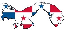 Flags America Panama Map 