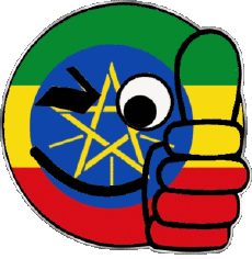 Fahnen Afrika Äthiopien Smiley - OK 