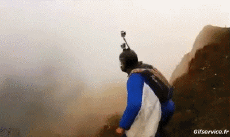 Humor -  Fun Sport Fallschirmspringen Wingsuit Berg 