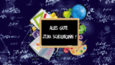 Messagi Tedesco Alles Gute zum Schulbeginn Sfondo animato 001 
