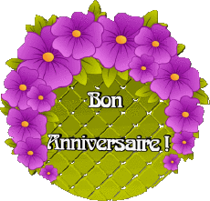 Messages French Bon Anniversaire Floral 019 