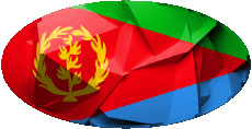 Bandiere Africa l'Eritrea Ovale 01 
