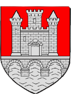 Blasone-Bandiere Francia Dipartimenti - Città 17 JONZAC Blasone