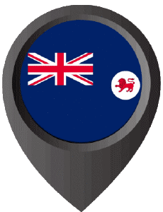 Flags Oceania Australia Tasmania Location Pin 