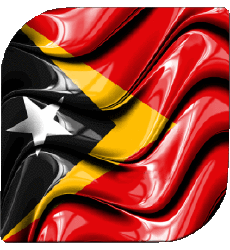 Bandiere Asia Timor Est Quadrato 