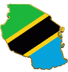 Flags Africa Tanzania Map 