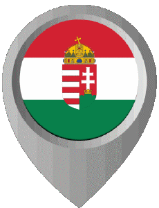 Banderas Europa Hungría Marcador de ubicación 