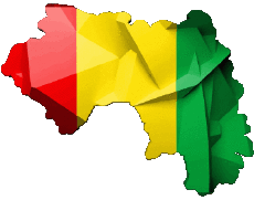 Flags Africa Guinea Map 