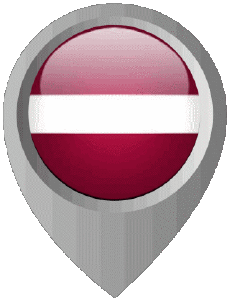 Flags Europe Latvia Location Pin 