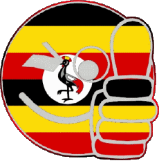Drapeaux Afrique Ouganda Smiley - OK 