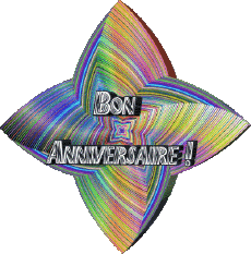 Messagi Francese Bon Anniversaire Abstrait - Géométrique Sfondo trasparente 018 