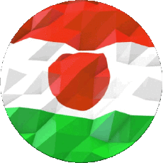 Drapeaux Afrique Niger Rond 