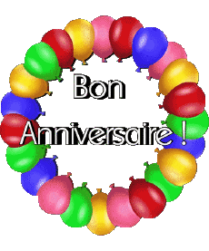 Messages Français Bon Anniversaire Ballons - Confetis 008 