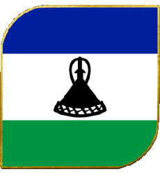 Bandiere Africa Lesotho Quadrato 