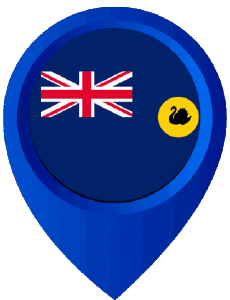 Bandiere Oceania Australia Western Australia Perno di posizione 