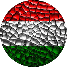 Flags Europe Hungary Round 