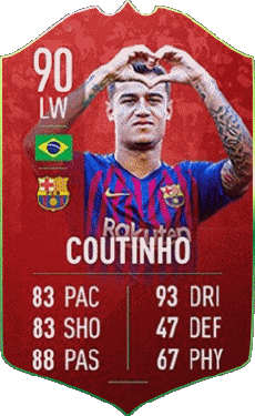 Multi Media Video Games F I F A - Card Players Brazil Philippe Coutinho 