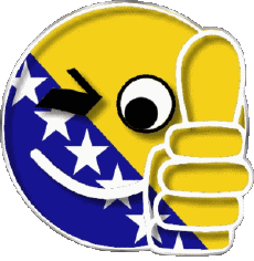 Drapeaux Europe Bosnie Herzegovine Smiley - OK 