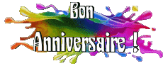 Messages French Bon Anniversaire Abstrait - Géométrique 012 