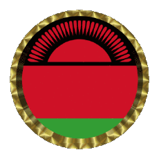 Drapeaux Afrique Malawi Rond - Anneaux 