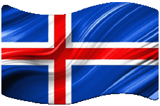 Bandiere Europa Islanda Rettangolo 