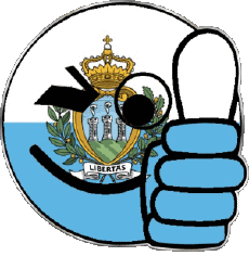 Drapeaux Europe Saint Marin Smiley - OK 