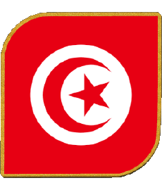 Drapeaux Afrique Tunisie Carré 